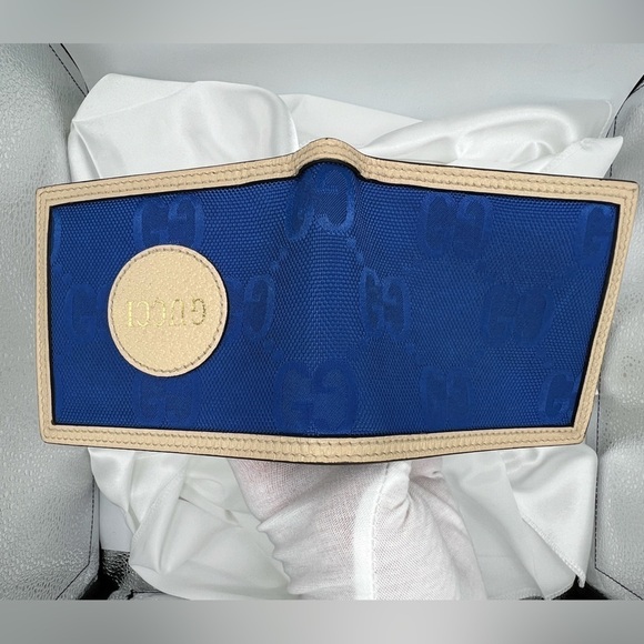 NEW ARRIVAL: GUCCI Off the Grid Navy Blue Nylon Bifold Wallet. FULL INCLUSION - Picture 13 of 13